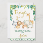 Boys Wild One Safari Vielen Dank, dass die Karte v (Vorderseite)