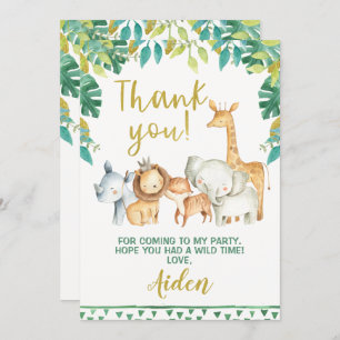 Boys Wild One Safari Vielen Dank, dass die Karte v