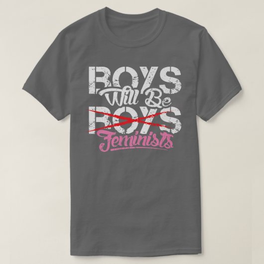Boys Will Be Feminists Design503 T-Shirt (Design vorne)