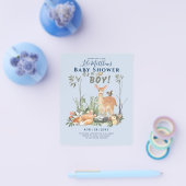 Boys Woodland Animals Forest Baby Shower lädt ein Flyer (Einzeln)