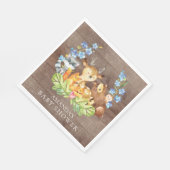 Boys Woodland Babydusche Papier Napkins Serviette (Ecke)