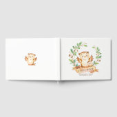 Boys Woodland Owl Babydusche Gästebuch (Voll)