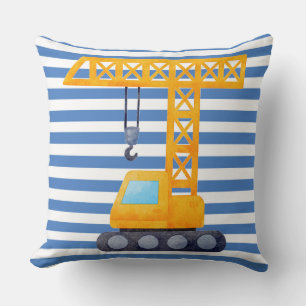 Boys Yellow Crane Cushion Kissen