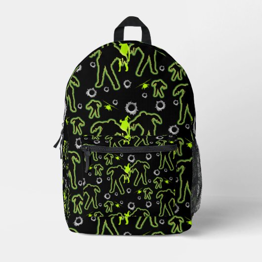 Boys Zombie School Bedruckter Rucksack (Vorderseite)