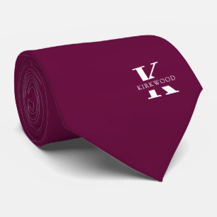 Boysenberry Elegante Monogram+Name einseitig Krawatte