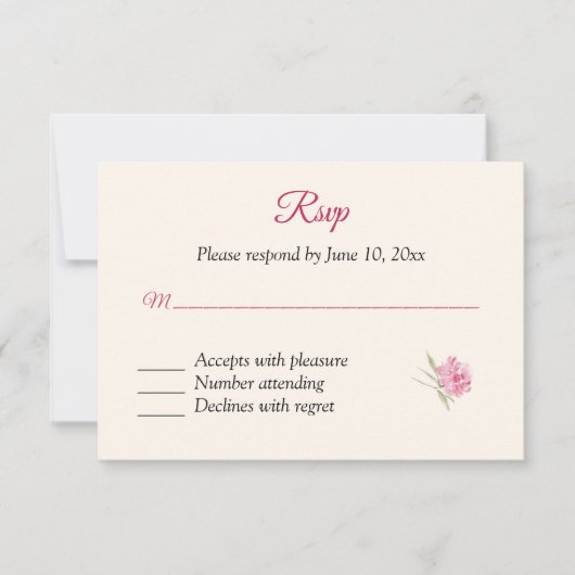 Boysenberry Floral UAWG Response Card RSVP Karte (Vorderseite)