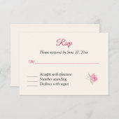 Boysenberry Floral UAWG Response Card RSVP Karte (Vorne/Hinten)