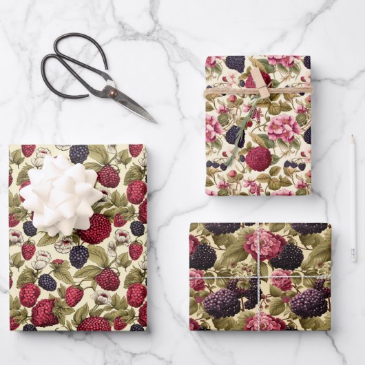 Boysenberry Geschenkpapier Set (Vorderseite)