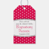 Boysenberry-Konfitüre oder rote Fruchtmarke Geschenkanhänger (Vorderseite)