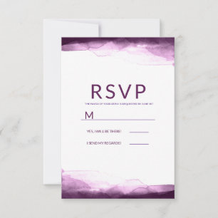 Boysenberry Lila-Aquarell Chic Modern RSVP Karte