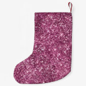 Boysenberry Pink Glitz Glitzer Kleiner Weihnachtsstrumpf (Rückseite)