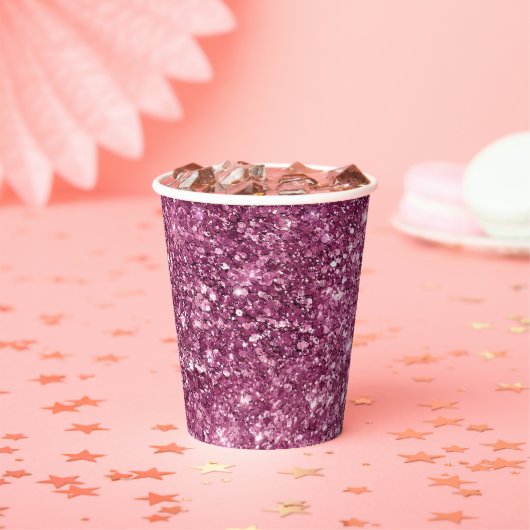 Boysenberry Pink Glitz Glitzer Pappbecher (Insitu)