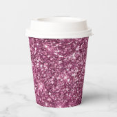 Boysenberry Pink Glitz Glitzer Pappbecher (Rückseite)