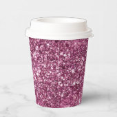 Boysenberry Pink Glitz Glitzer Pappbecher (Rechts)