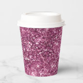 Boysenberry Pink Glitz Glitzer Pappbecher (Vorderseite)