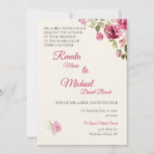 Boysenberry Rose Hochzeit Einladung (Vorderseite)