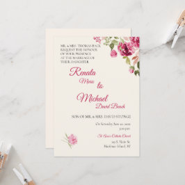 Boysenberry Rose Hochzeit Einladung