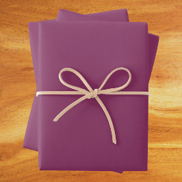 Boysenberry Solid Color Geschenkpapier Set