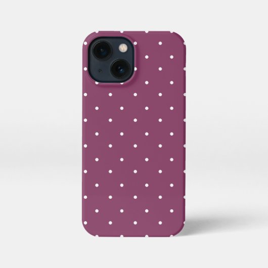 Boysenberry und weiße Polka Dots Telefonfälle iPhone Hülle (Rückseite)