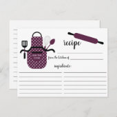 Boysenberry White Schürze Kitchen Tools Rezeptkart Postkarte (Vorne/Hinten)