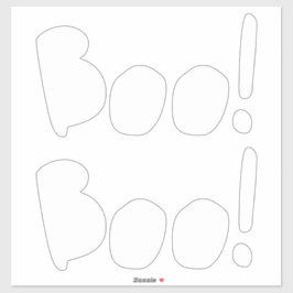 Boywhite niedliche handgeschriebene Typografie Hal Aufkleber