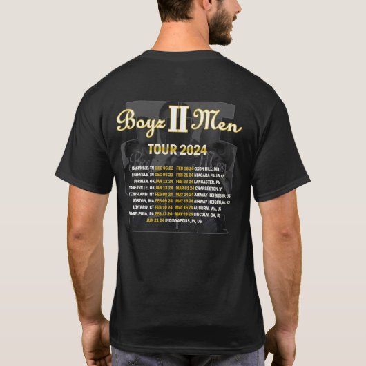 BOYZ II MÄNNER AUF TOUR 2024 T-Shirt (Rückseite)