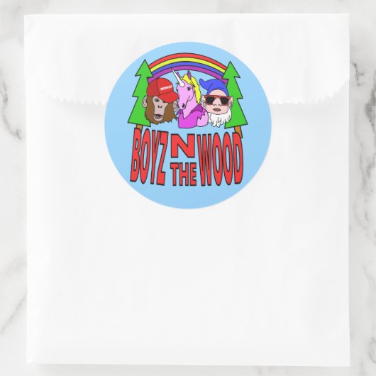Boyz im Holz Runder Aufkleber (Tasche)