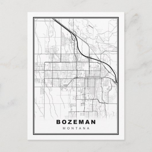 Bozeman Map Feiertagspostkarte (Vorderseite)