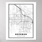 Bozeman Map Poster (Vorne)