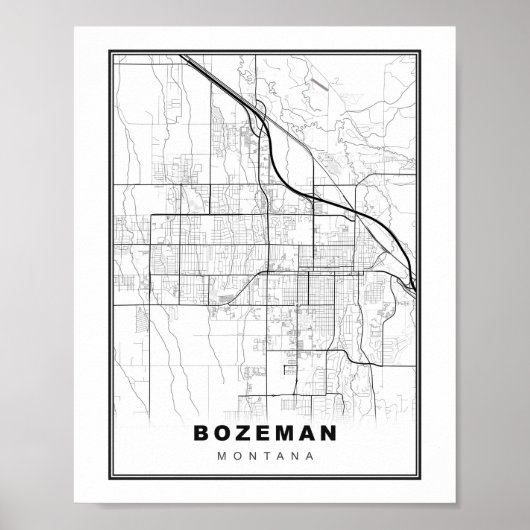 Bozeman Map Poster (Vorne)