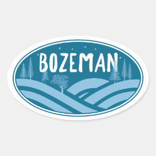 Bozeman Montana Außenbereich Ovaler Aufkleber