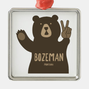 Bozeman Montana Friedensbär Ornament Aus Metall