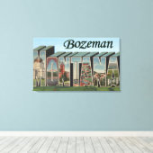 Bozeman, Montana - Große Briefmarkenszenen Leinwanddruck (Insitu (Holzboden))