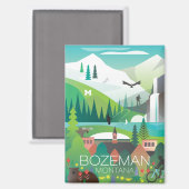 Bozeman, Montana Kühlschrank Magnet (Vorderseite/Rückseite)