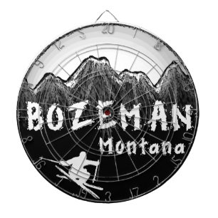 Bozeman Montana künstlerischer Skifahrer Dartscheibe