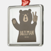 Bozeman Montana Peace Bear Ornament Aus Metall (Links)