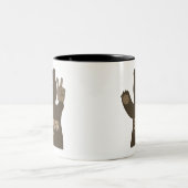 Bozeman Montana Peace Bear Zweifarbige Tasse (Mittel)