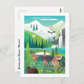 Bozeman, Montana Postkarte (Vorne/Hinten)