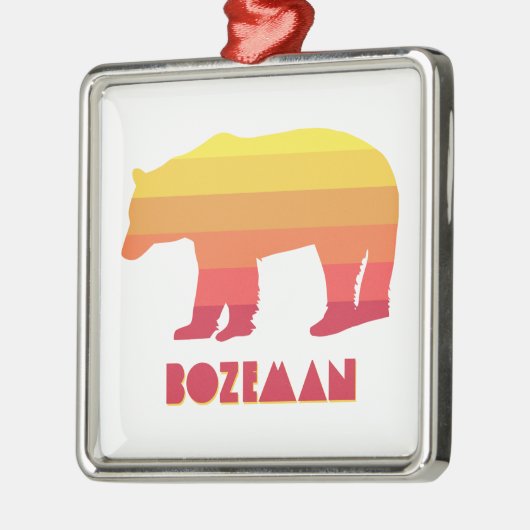 Bozeman Montana Regenbogenbär Ornament Aus Metall (Links)