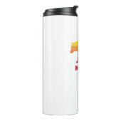 Bozeman Montana Regenbogenbär Thermosbecher (Nach links gedreht)