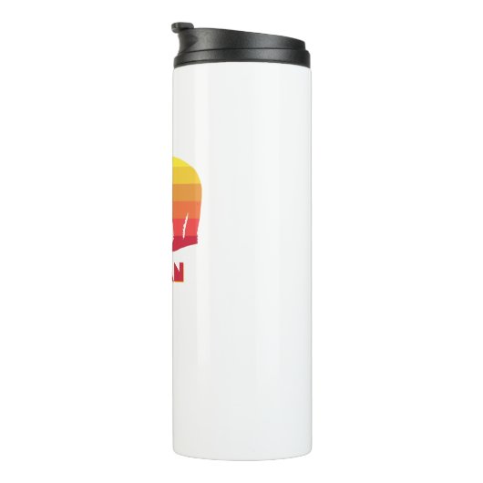 Bozeman Montana Regenbogenbär Thermosbecher (Nach rechts gedreht)