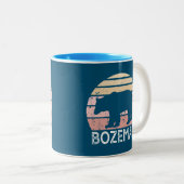 Bozeman Montana Retro Bär Zweifarbige Tasse (VorderseiteRechts)
