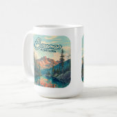 Bozeman Montana Rocky Mountains Vintag Kaffeetasse (Vorderseite Links)