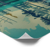 Bozeman Montana Rocky Mountains Vintag Poster (Ecke)