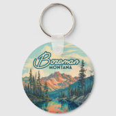 Bozeman Montana Rocky Mountains Vintag Schlüsselanhänger (Rückseite)