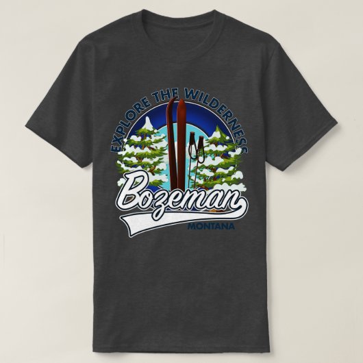 Bozeman Montana Ski 1 T-Shirt (Design vorne)