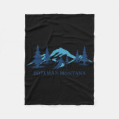 Bozeman Montana Skigebiet Skifahren Fleecedecke (Vorderseite)