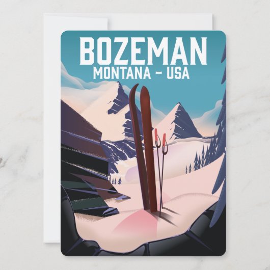 Bozeman Montana Skiposter (Rückseite)