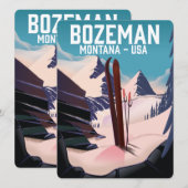 Bozeman Montana Skiposter (Vorne/Hinten)