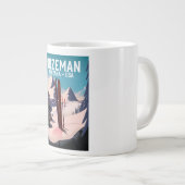 Bozeman Montana Skiposter Jumbo-Tasse (Vorderseite Rechts)